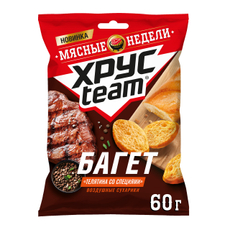 Сухарики Хрусteam Багет со вкусом Телятина со специями, 60г