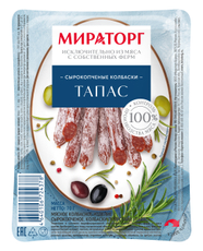 Колбаски Мираторг Тапас полусухие, 70г