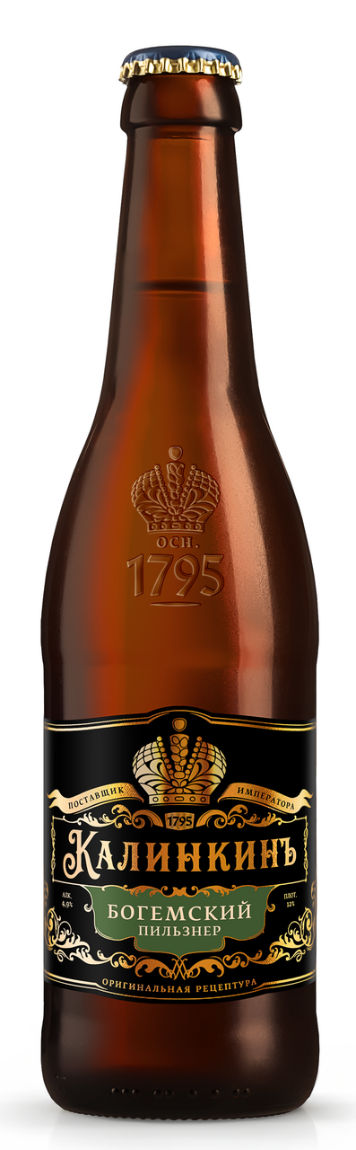 Изображение товара Пиво Калинкинъ Богемский пилзнер светлое 0. 4л - классический российский лагер