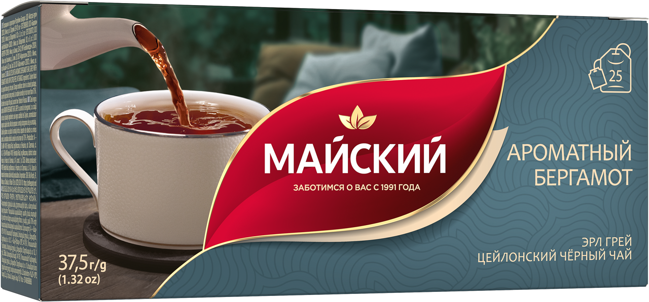 Изображение товара Чай Майский ароматный бергамот (1.5г x 25шт), 37.5г