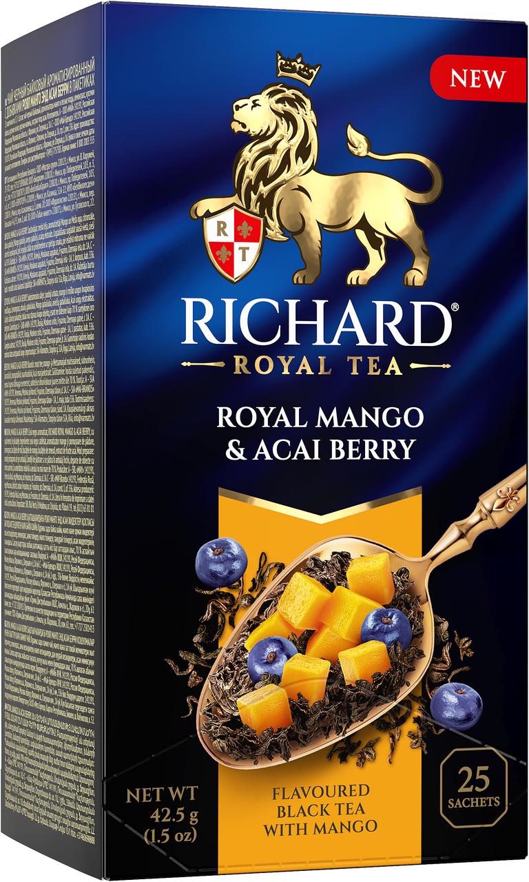Изображение товара Чай черный Richard манго и ягоды асаи (1.7г x 25шт), 42.5г
