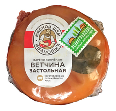Ветчина МД Ивановых Застольная варено-копченая, ~400г