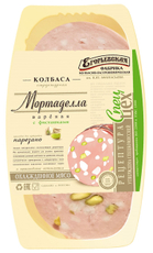 Колбаса Егорьевская фабрика Мортаделла вареная нарезка, 200г