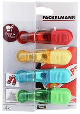 Прищепки Fackelmann с магнитом, 4шт