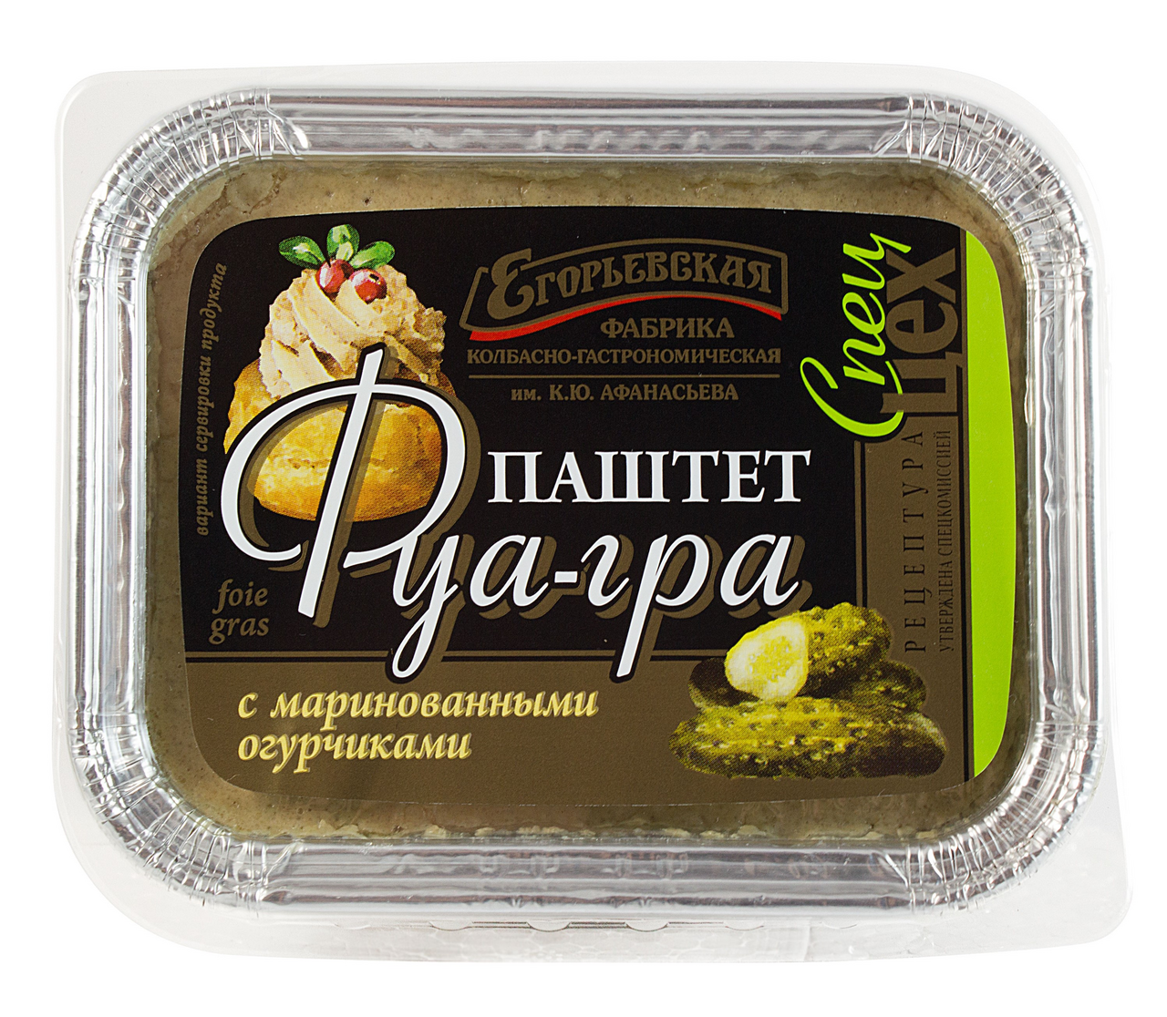 Паштет Егорьевская фабрика Фуа-гра с маринованными огурцами, 180г