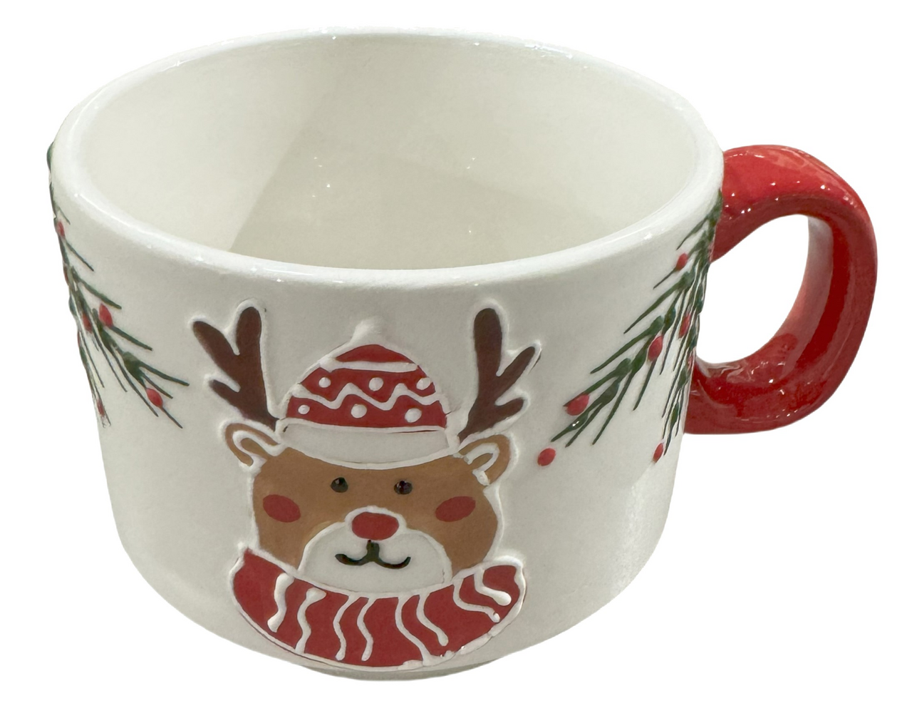 Изображение товара Кружка Santa & Deer 510 мл из керамики для зимних напитков