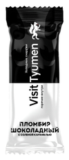 Мороженое пломбир Visit Tyumen Шоколадное с соленой карамелью в вафельном рожке ГОСТ 15%, 90г