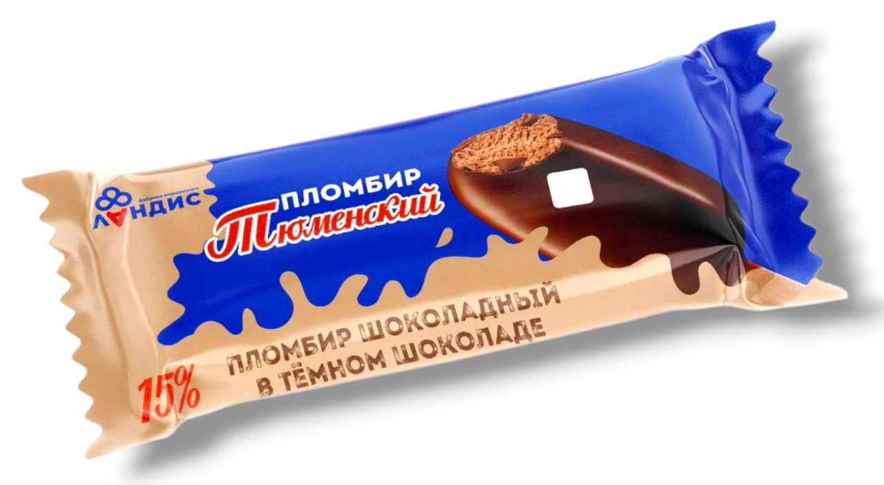 Мороженое пломбир Тюменский пломбир Шоколадное эскимо ГОСТ 15%, 70г
