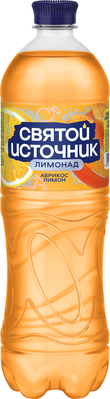 Изображение товара Напиток Святой Источник Лимонад абрикос-лимон газированный, 1л