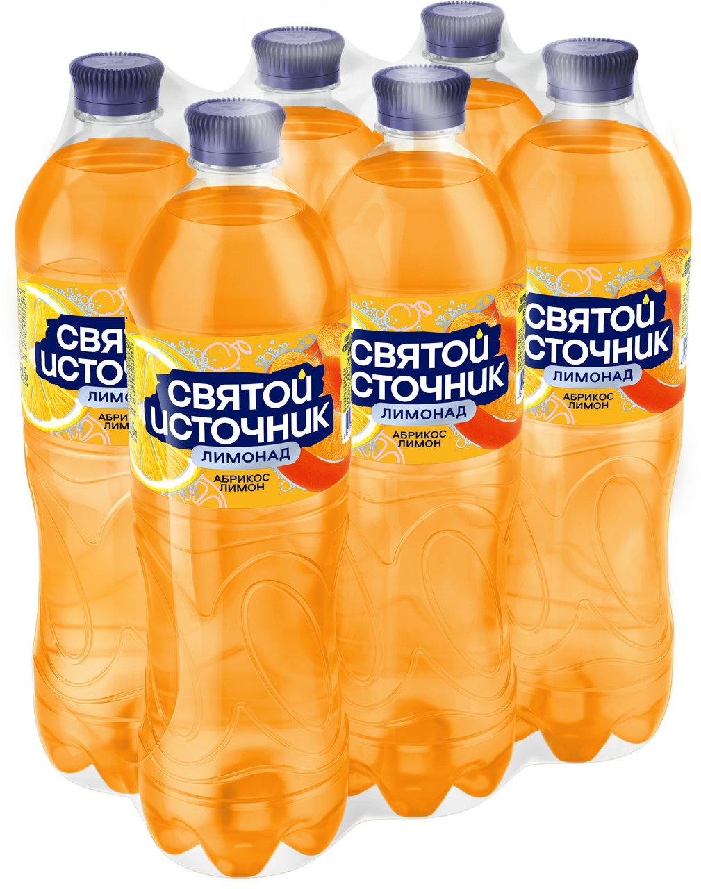 Изображение товара Лимонад абрикос-лимон газированный Святой Источник 1л, упаковка 12 шт