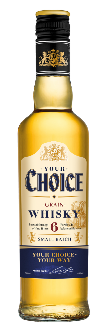 Изображение товара Виски Your Choice 6, 0.5л — купажированный зерновой напиток Россия