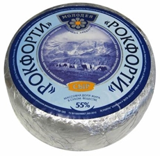 Сыр Рокфорти Молодея с голубой плесенью 55%, ~2.6кг