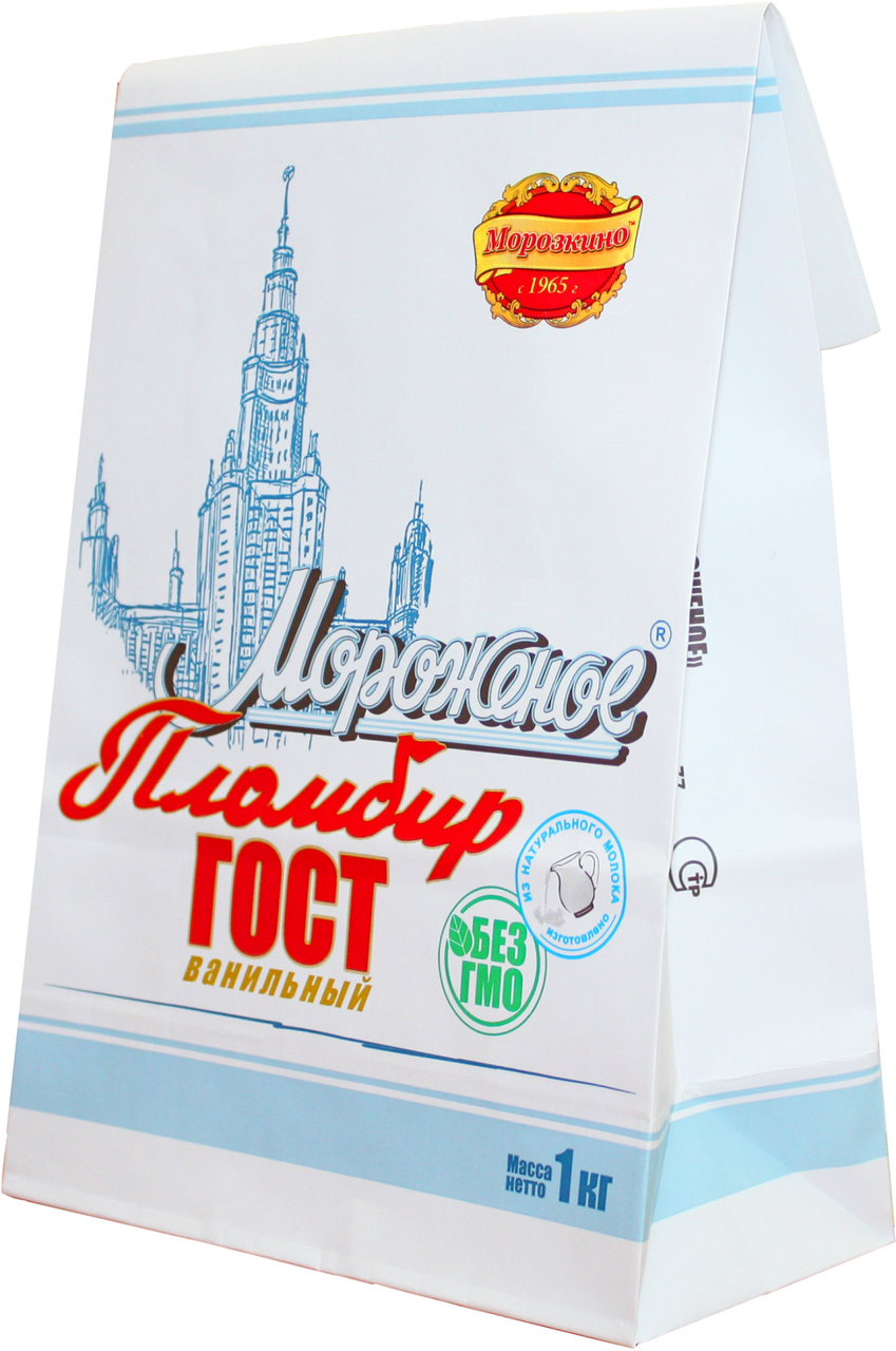 Мороженое пломбир Морозкино Ванильное ГОСТ, 1кг