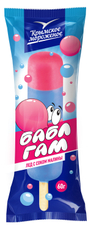 Фруктовый лед Крымское мороженое Бабл гам с соком малины на палочке, 60г