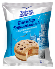 Мороженое пломбир Крымское мороженое Карамельное с вареным сгущенным молоком ГОСТ, 85г