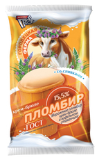 Мороженое пломбир Фабрика грез Крем-брюле в вафельном стаканчике ГОСТ, 80г