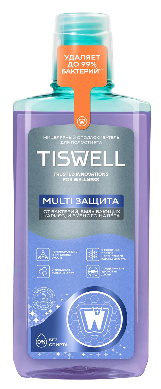 Изображение товара Ополаскиватель для полости рта Tiswell Multi Защита, 500мл