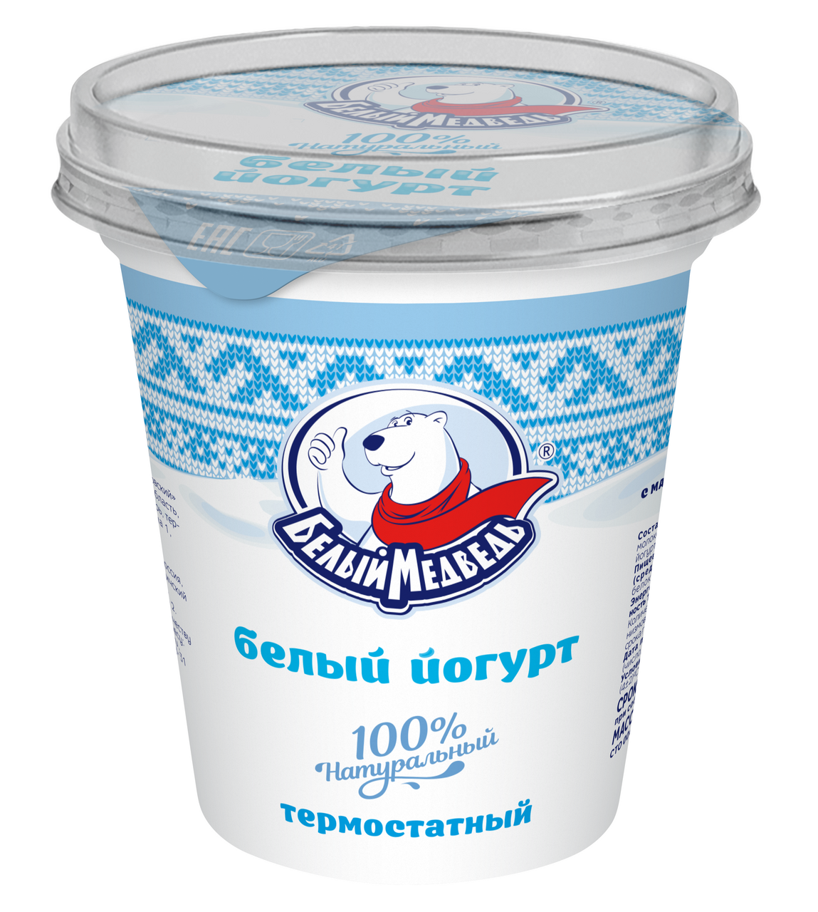Йогурт Белый медведь термостатный 3.2%, 290г