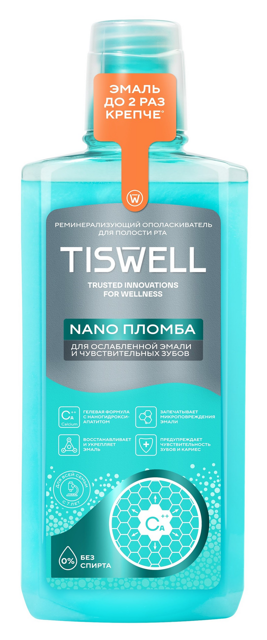 Изображение товара Ополаскиватель для полости рта Tiswell Nano пломба, 500мл