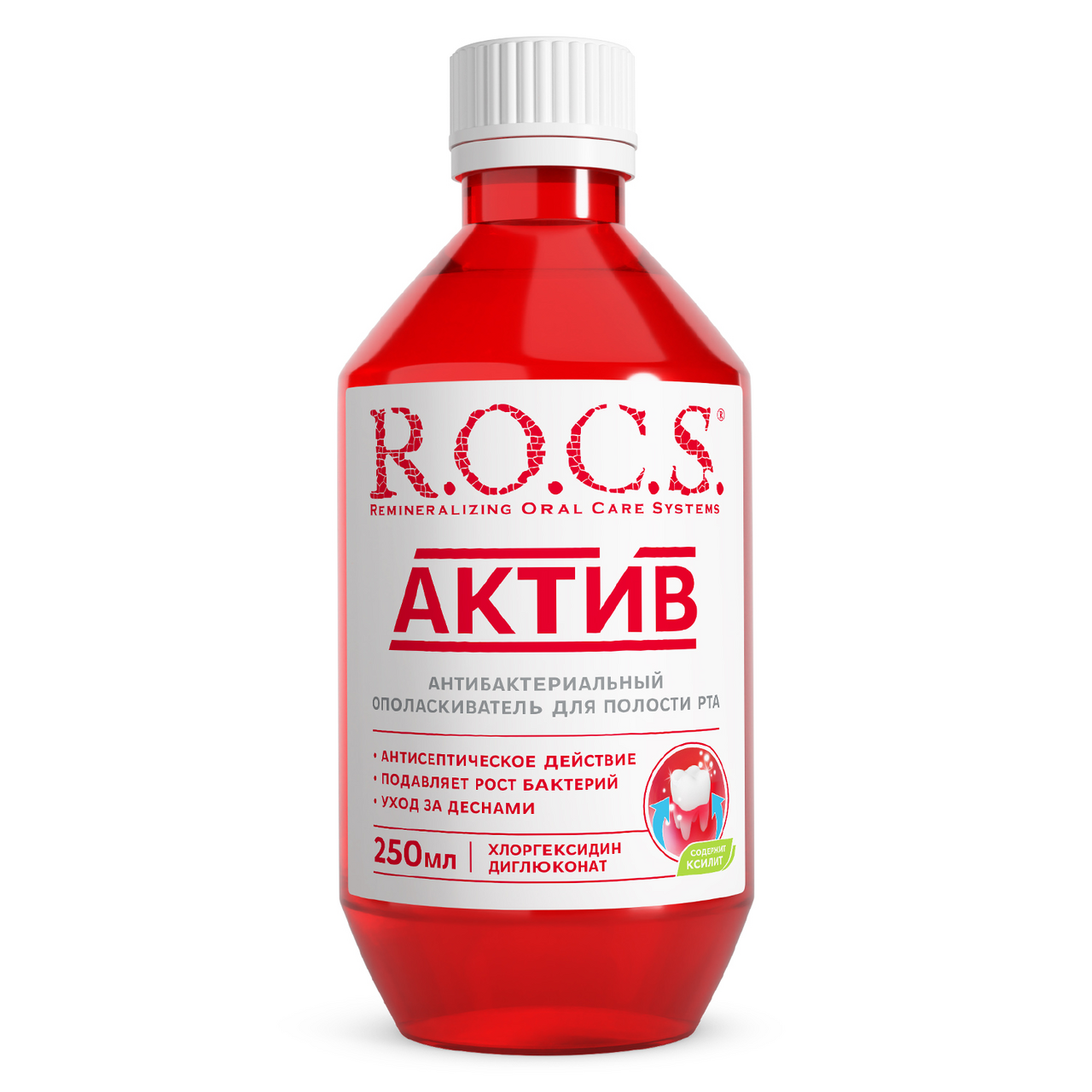 Изображение товара Ополаскиватель для полости рта R.O.C.S. Актив, 250мл
