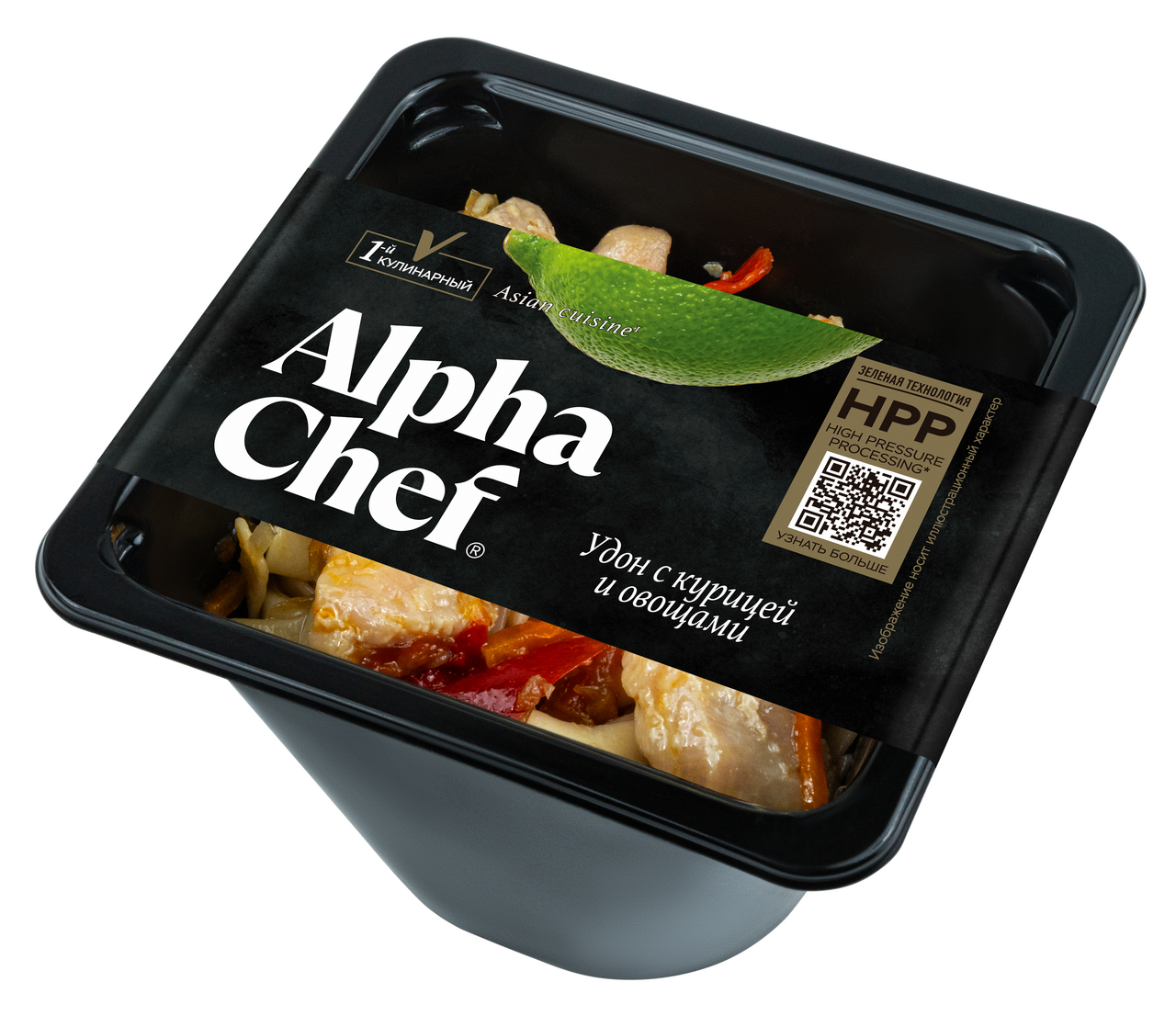 Удон AlphaChef с курицей и овощами, 260г