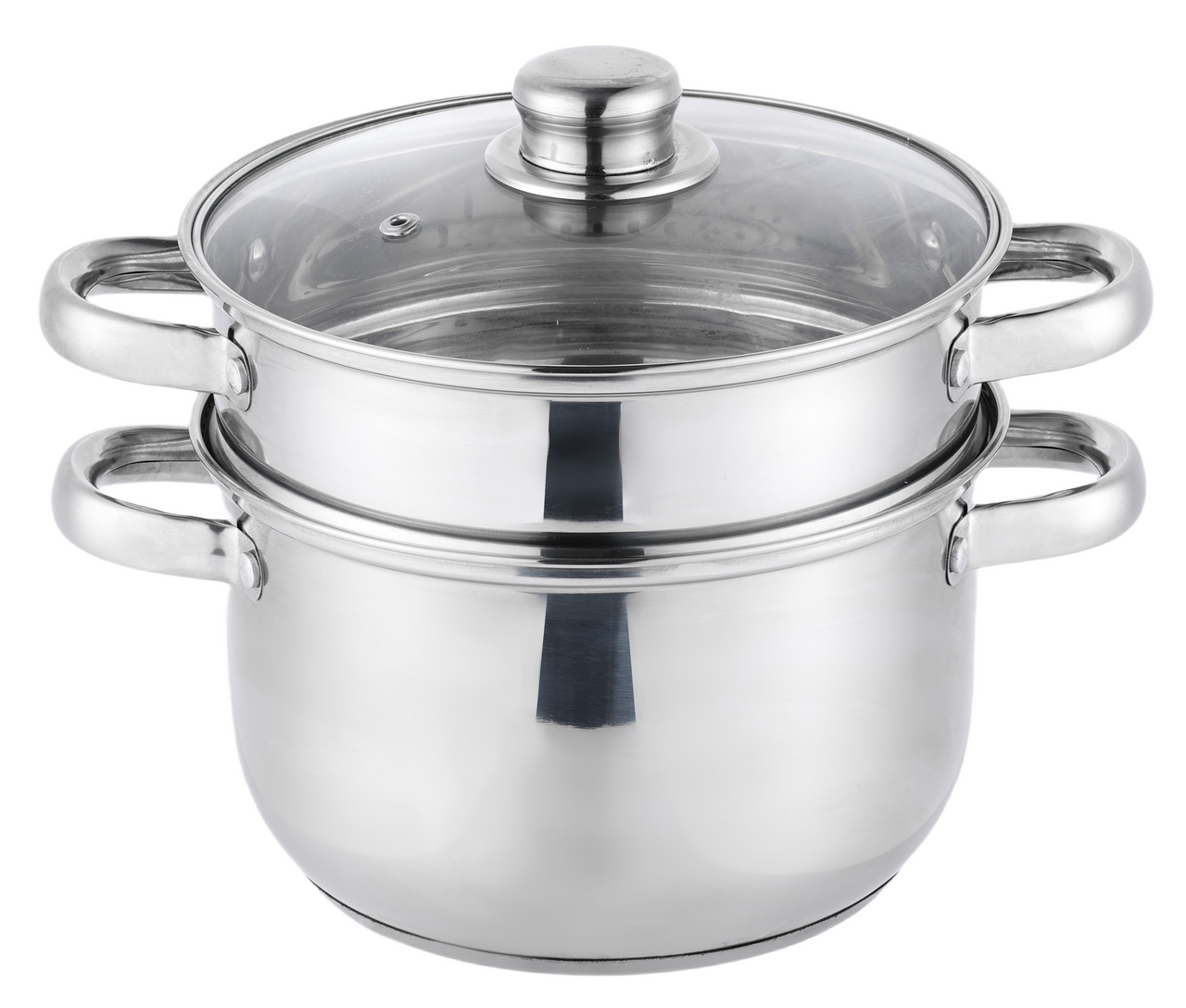 Изображение товара Кастрюля-пароварка из нержавеющей стали 2.7л с крышкой 18см