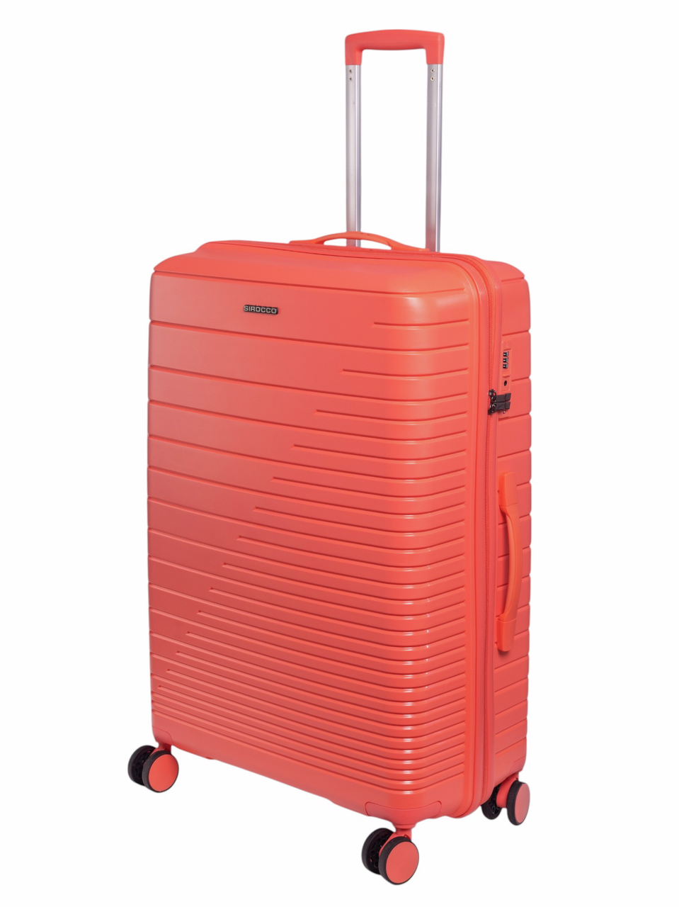 Чемодан Sirocco Moscow коралловый с полосками размер L, 77 x 50 x 29см