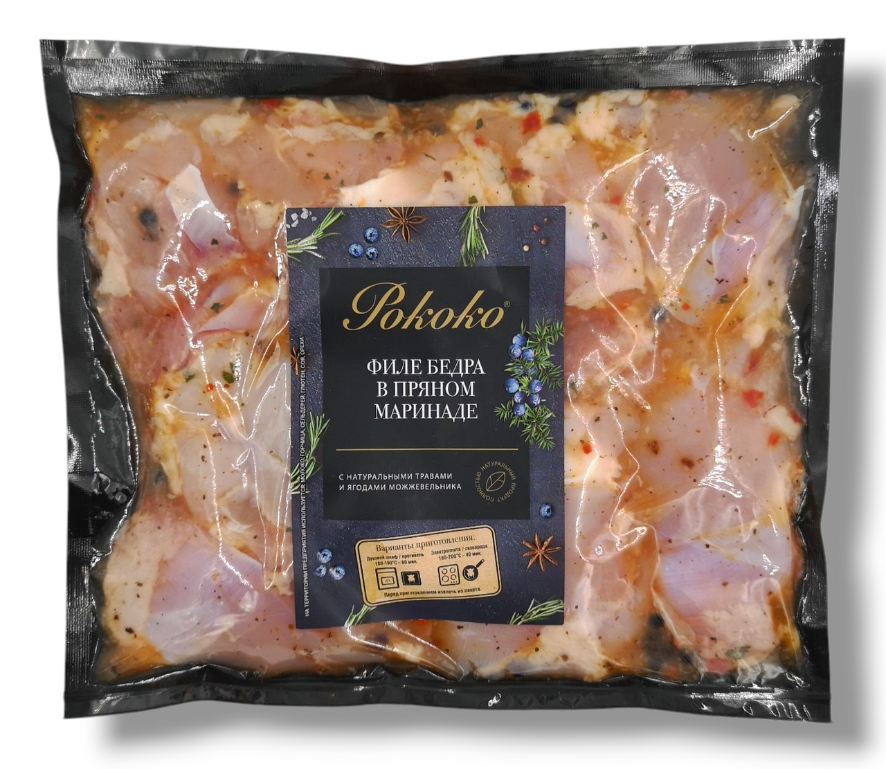 Филе бедра цыпленка-бройлера Рококо в пряном маринаде охлажденное, 700г