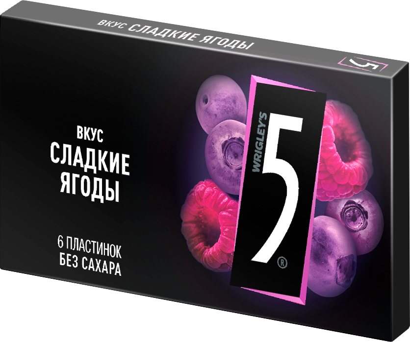 Изображение товара Жевательная резинка Five сладкие ягоды без сахара, 15.6г