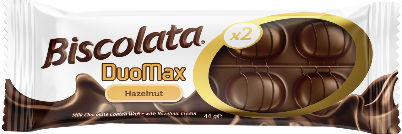 Вафли Biscolata Duomax фундук, 44г