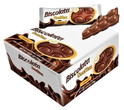 Вафли Biscolata Duomax фундук, 44г x 12 шт