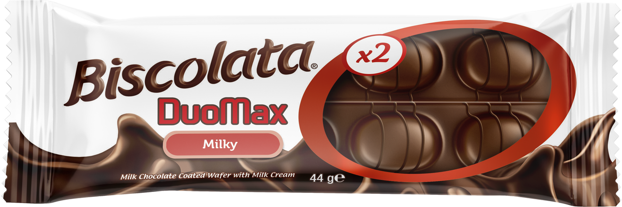 Вафли Biscolata Duomax Milky, 44г