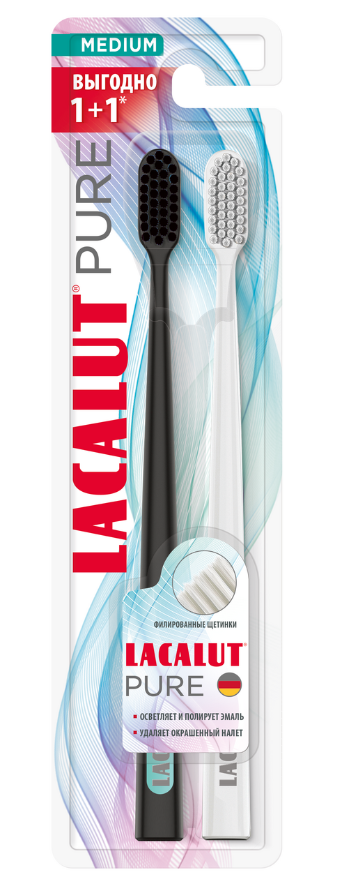 Изображение товара Зубная щетка Lacalut Pure средняя, 2шт