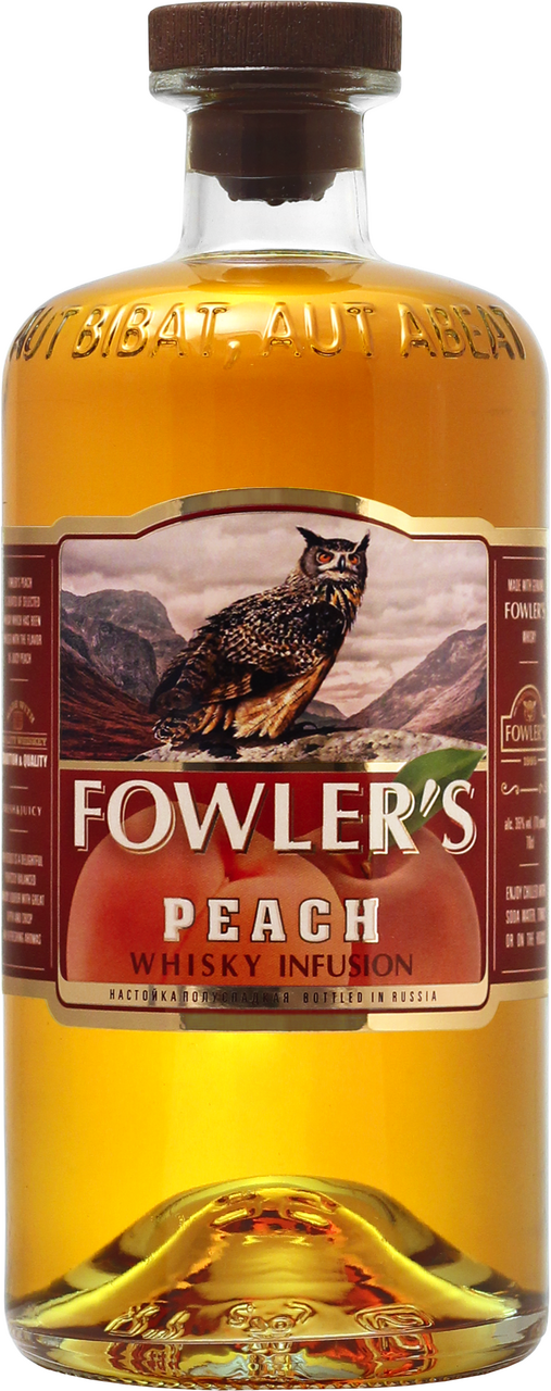 Изображение товара Настойка с виски Fowler`s персик, 0.7л