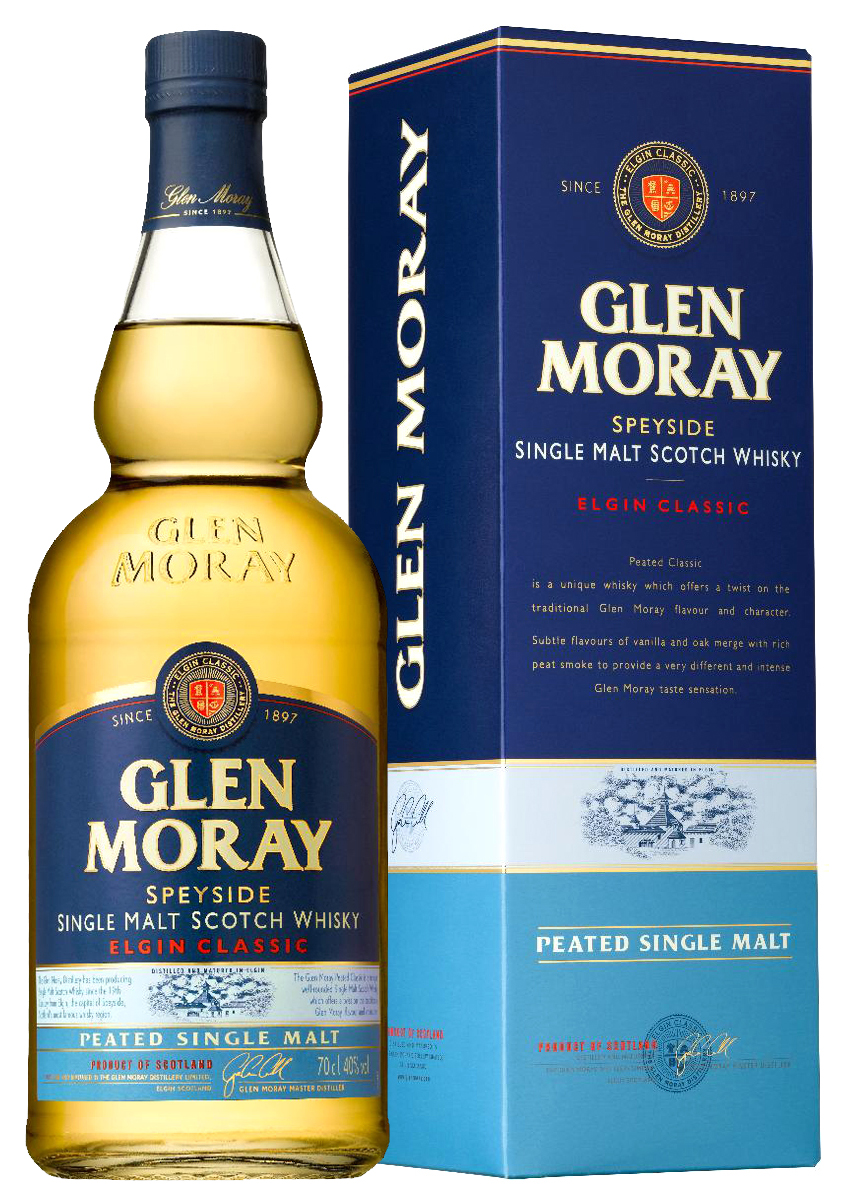 Изображение товара Glen Moray Peated односолодовый шотландский виски 0.7л в подарочной упаковке