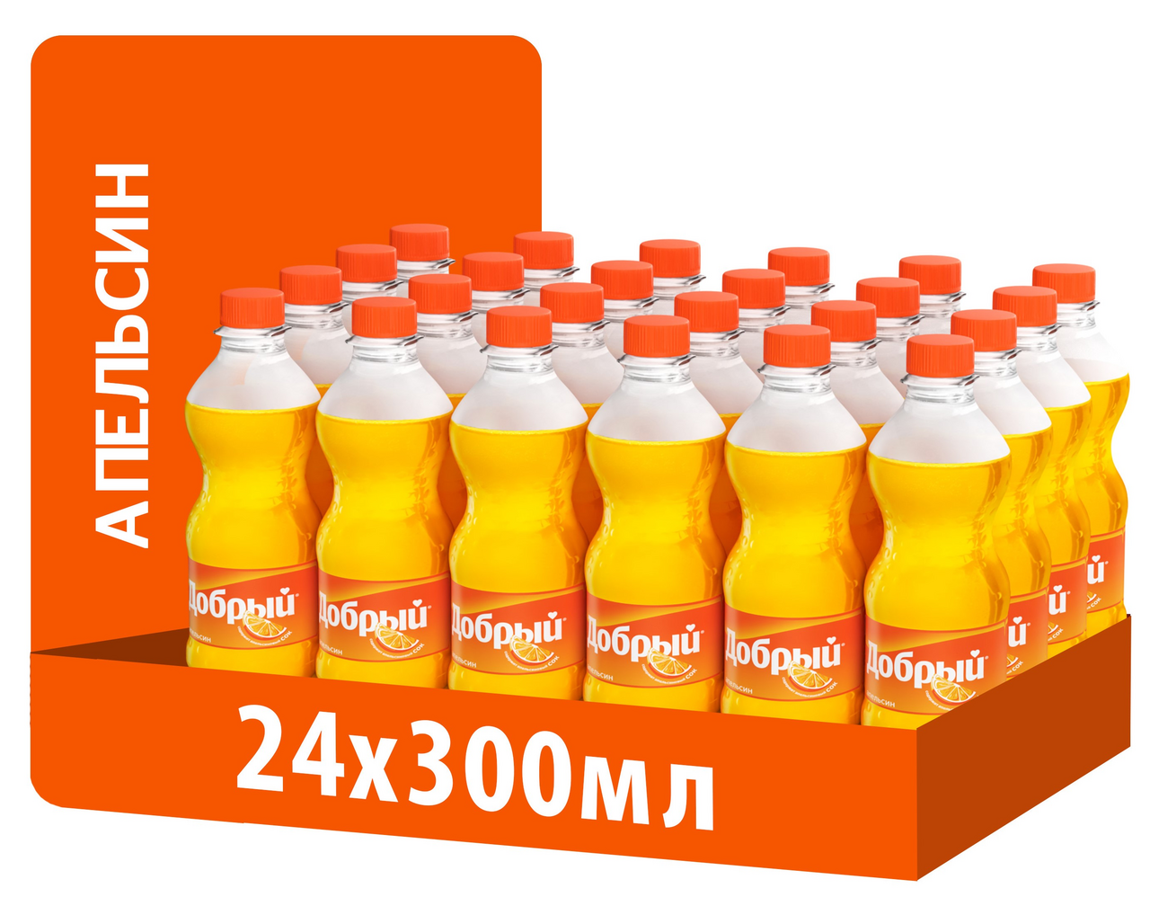 Изображение товара Газированный напиток Добрый апельсин с витамином C 300мл x 24 шт