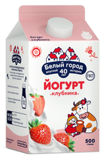 Йогурт питьевой Белый город клубника 1.5%, 500г