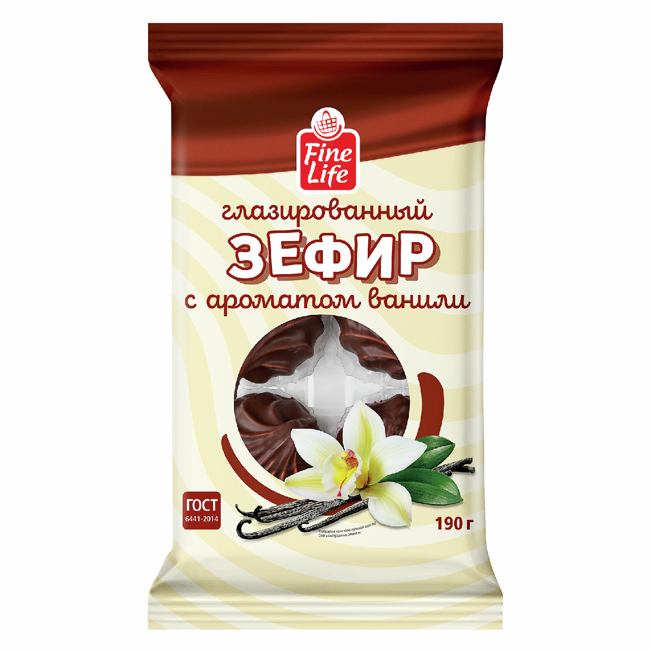 Fine Life Зефир глазированный ваниль, 190г