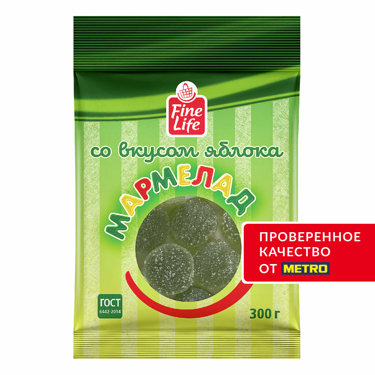 Fine Life Мармелад яблоко, 300г