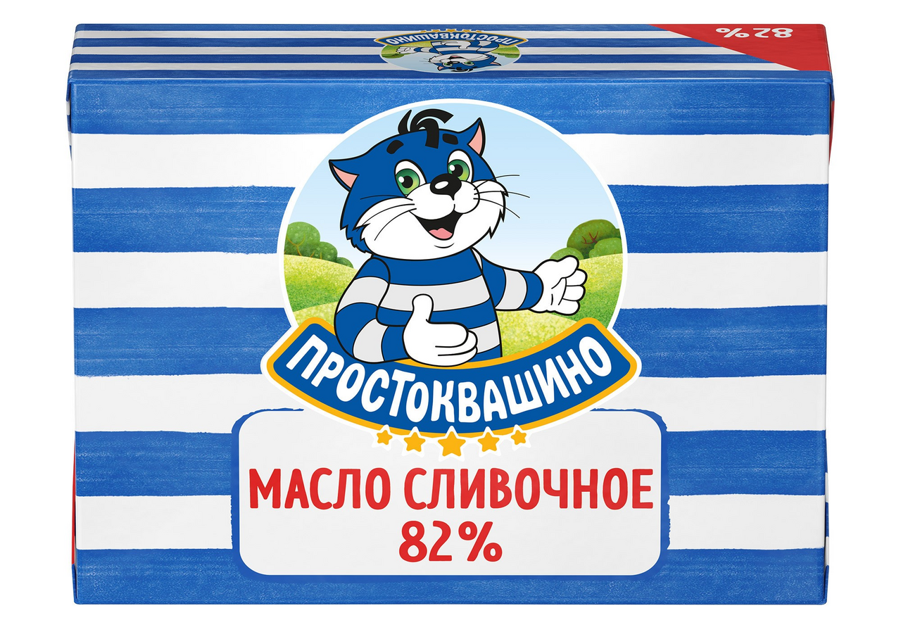 Масло сливочное Простоквашино 82%, 180г купить с доставкой на дом, цены в  интернет-магазине