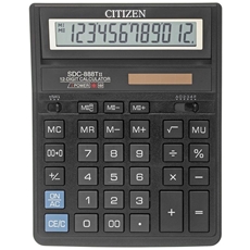 Калькулятор Citizen настольный 12-разрядный SDC-888TII черный