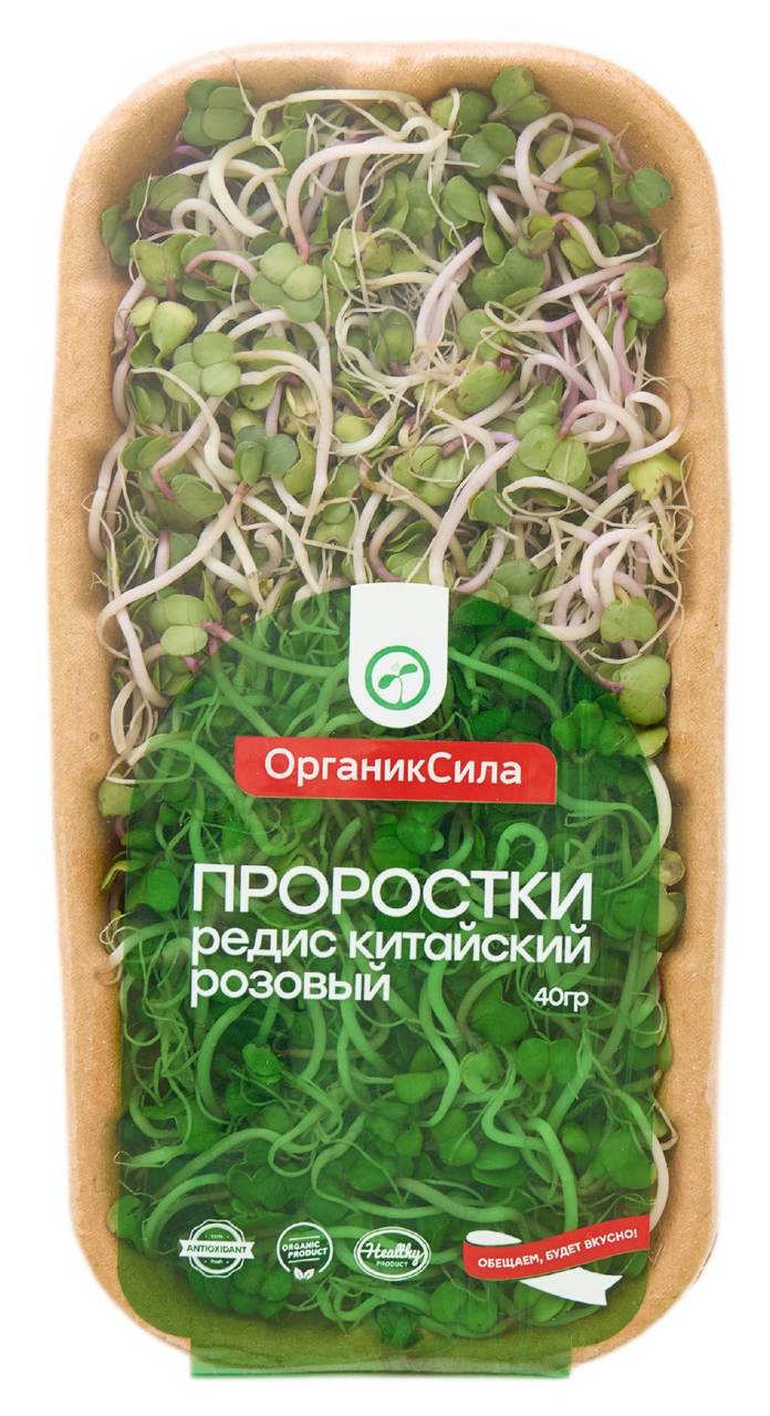 Проростки Органиксила редис китайский розовый, 40г