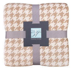 Плед Tessolo Home Пье-де-Пуль микровелюр бежевый, 200 x 220см