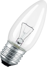 Лампа Osram E27 60Вт свеча прозрачная