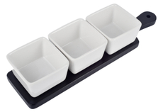 Tarrington House Менажница Noire + подставка, 3шт