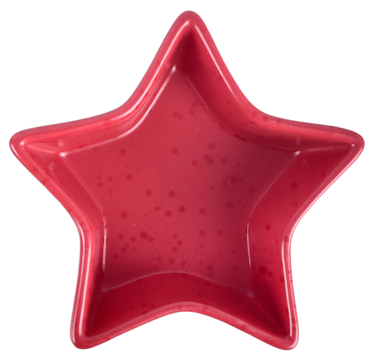 Изображение товара Салатник из керамики Tarrington House Frost Star, 17.7x17.7х5 см, красный