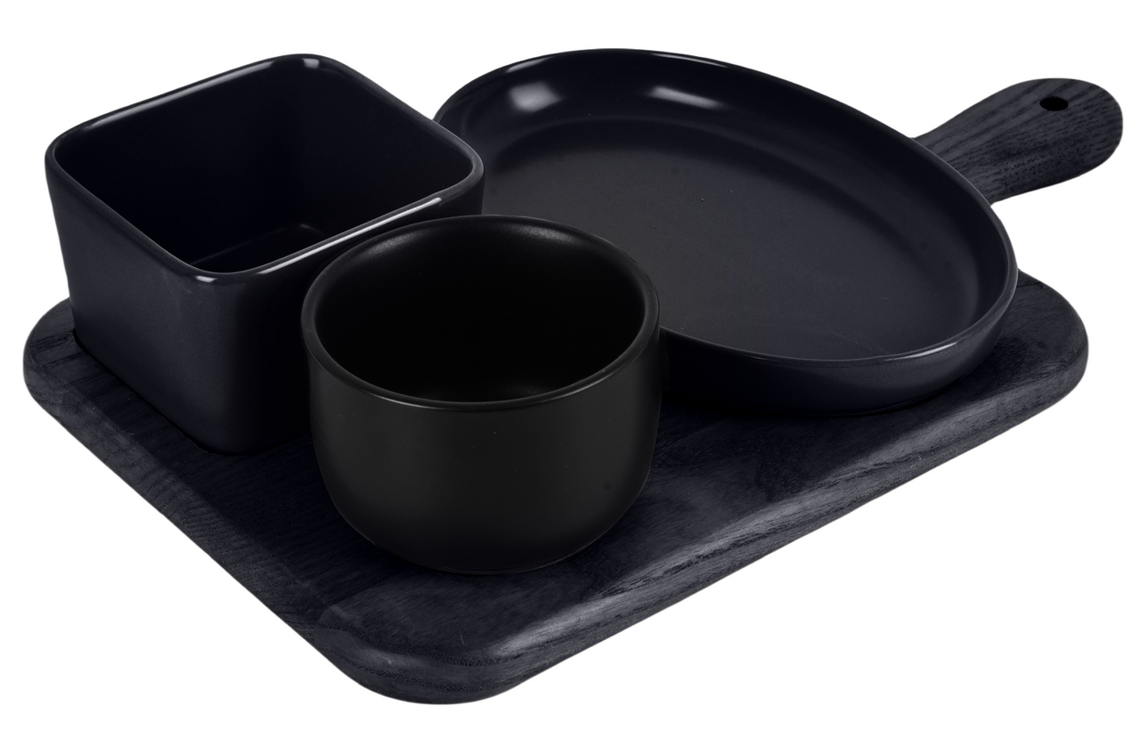 Tarrington House Менажница Acacia + подставка, 3шт