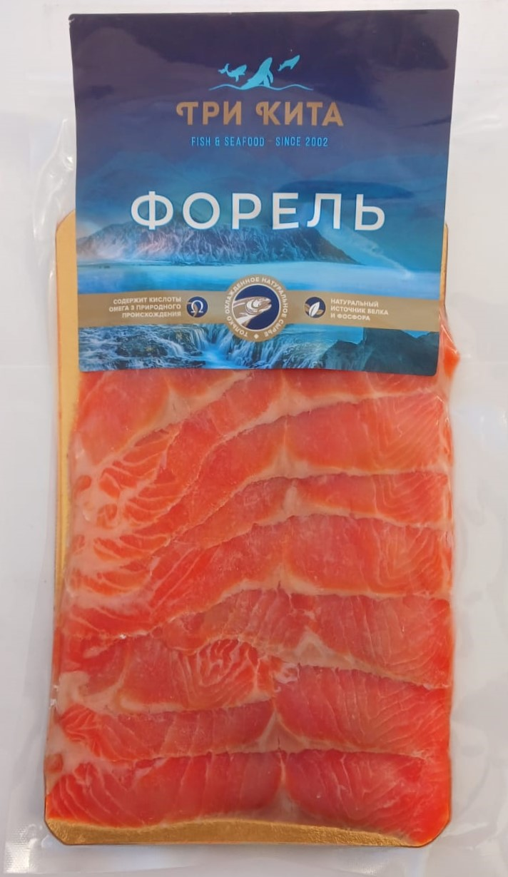 Форель Три кита слабосоленая ломтики, 300г