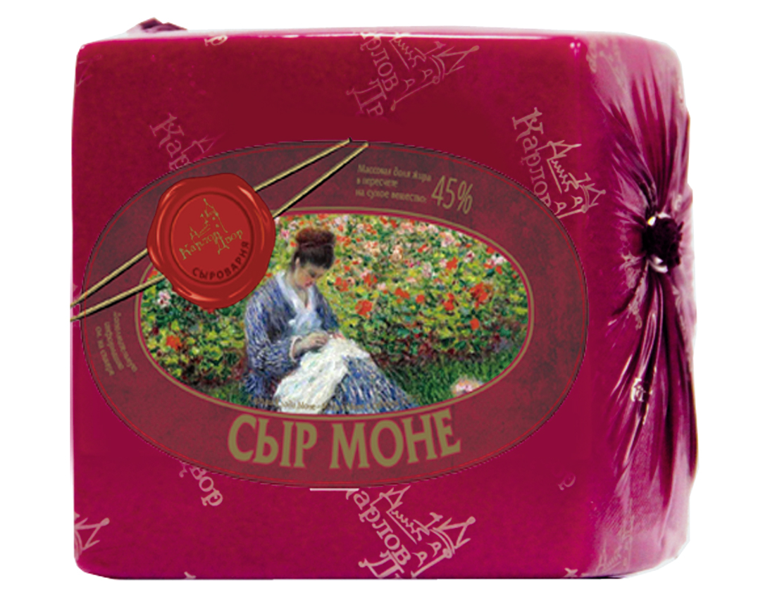 Сыр Карлов двор Моне полутвердый 45%, ~1.6кг