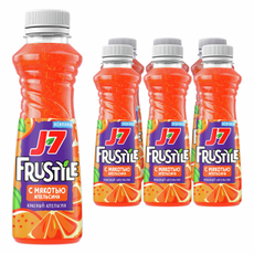 Напиток сокосодержащий J7 Frustyle красный апельсин, 385мл x 6 шт